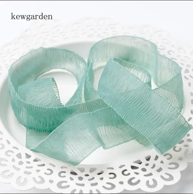 Kewgarden эластичная волнистая Вуаль ленты 25 мм 1 &quotвручную изготовленная Лента
