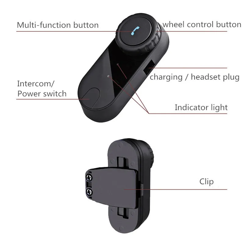 Bluetooth-гарнитура для мотоциклетного шлема водонепроницаемая 100 м 2 шт. | Автомобили