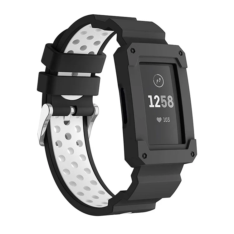 Tschick Accessaries for Charge 3 Bands Anti Impact Design with Silicone Rugged Protective Frame Case Fitbit | Наручные часы