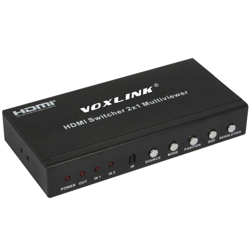 Voxlink 1080 P 2x1 Переключатель HDMI 2 Вход 1 выход Multi-Viewer PIP коробка переключения