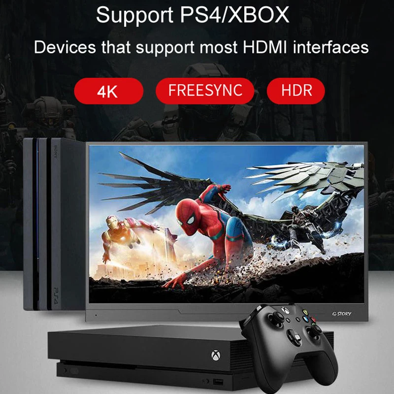G-STORY 15 6 дюймов ультратонкий HDR 4K ips Panle портативный монитор Встроенные динамики