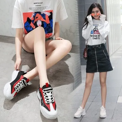 2018 Летний Новый толстой подошве дышащая повседневная обувь Корейская версия