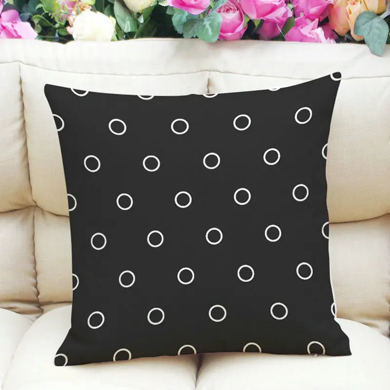 Оптовая продажа черный и белый чехол в горошек с рисунком под искусственную