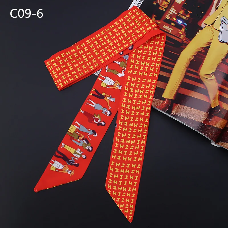 Женский шарф модный роскошный фирменный Парижский праздничный узкий маленький