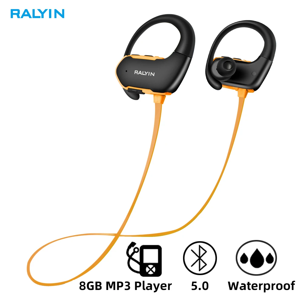 Водонепроницаемые bluetooth наушники Ralyin 8 ГБ memeory Беспроводные спортивные часов