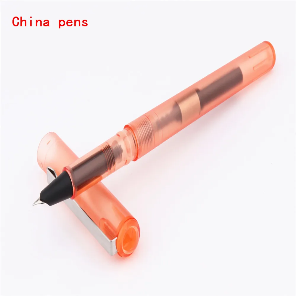 Red fine JINHAO 991 все прозрачные 5 цветов Учебная практика офисные канцелярские тонкие перьевые ручки новые - Цвет: Red fine