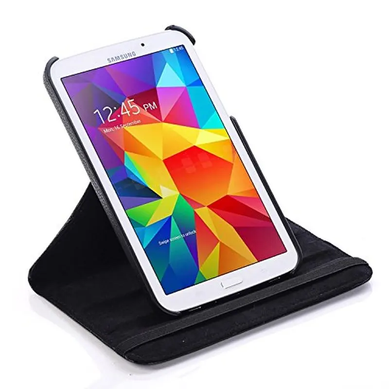 Флип-чехол из искусственной кожи с поворотом на 360 градусов для Samsung Galaxy Tab 4 8 0