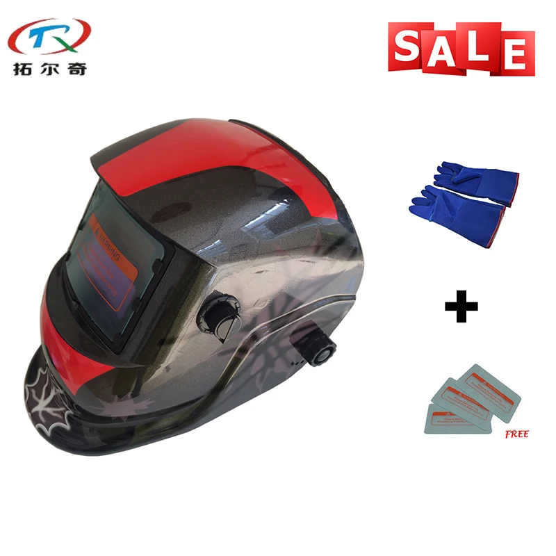 

Дешевый классный цветной сварочный шлем TIG mig/Маска Для аргоновой дуговой сварки/шлем для шлифовки, шлем для сварки с синими перчатками