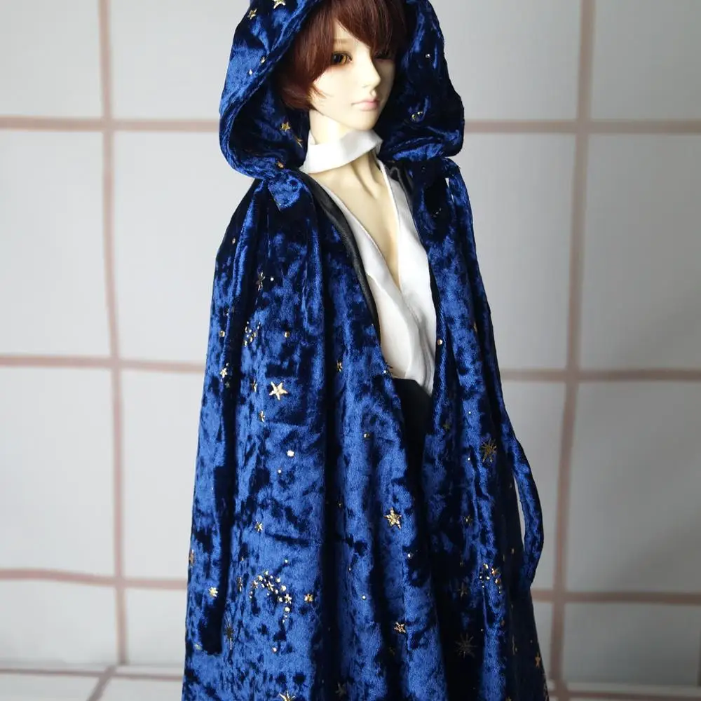 BJD накидка волшебника пальто наряды верхняя одежда синий для 1/4 1/3 2" 60 см 70 см высокий Мужской BJD Кукла SD MSD SD17 DK DZ AOD DD использование куклы