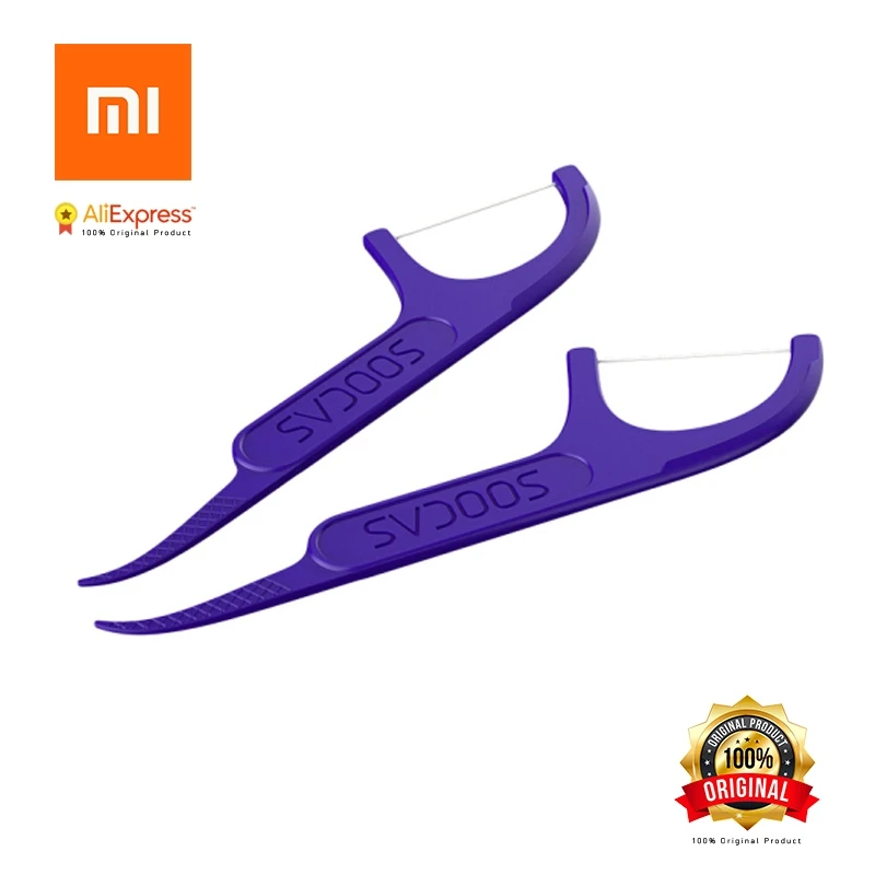Xiaomi Soocas зубочистки зубная нить лента скребок 3 в 1 Xiaomi Soocare Чистящая профессиональная зубная нить 50 шт. зубочистки