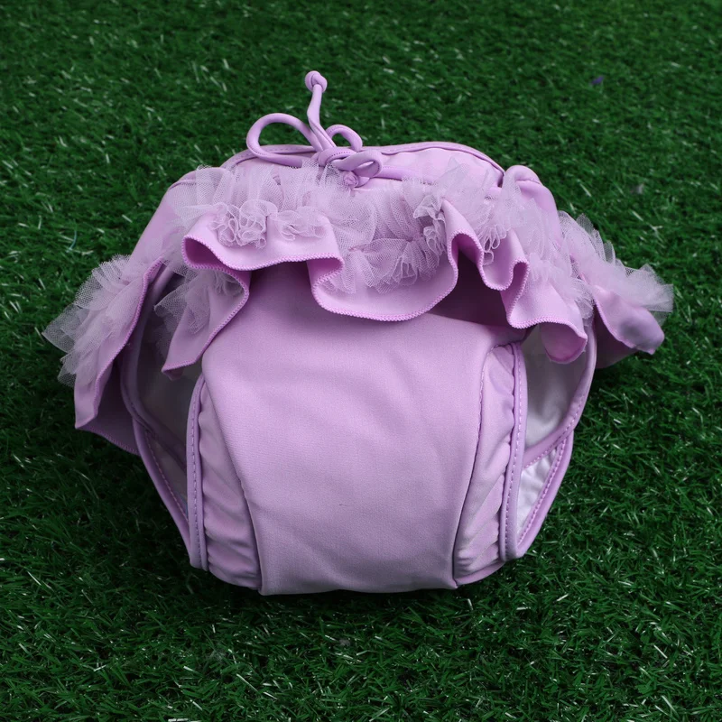 Многоразовый детский купальник с кружевом регулируемый купальный костюм для