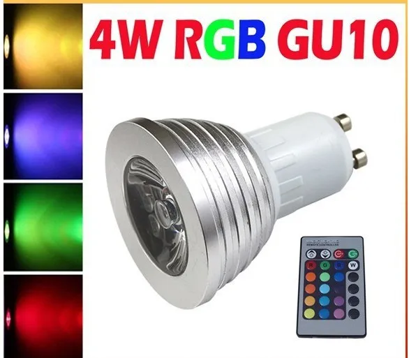 

New E27 GU10 RGB LED Bulb Light Bombillas 4W 16 Color Change MR16 E14 LED Lamp Spotlight Lampada with Remote Controller Dimmable