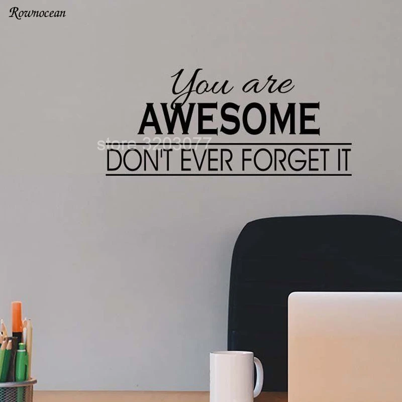 Вы потрясающая Наклейка на стену-вдохновляющие цитаты наклейка-Мотивационная