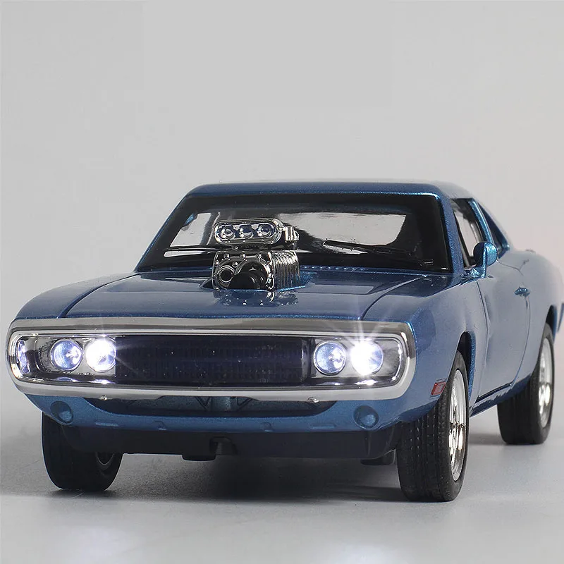 1/32 Diecasts& игрушечные транспортные средства Форсаж Dodge модель автомобиля со звуком и светом коллекция автомобиля игрушки для мальчика Детский подарок