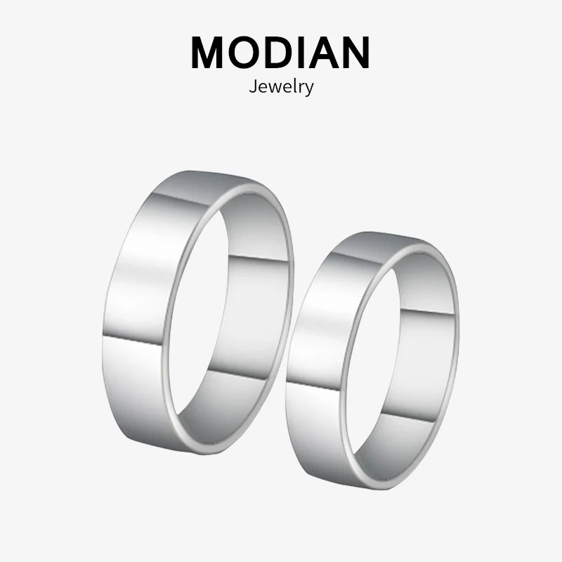 Modian распродажа 100% стерлингового серебра 925 пробы пара Простые Кольца