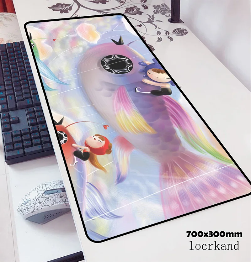 Милый коврик для мыши 70x30 см игровой Аниме HD принт офисный notbook Настольный высокое