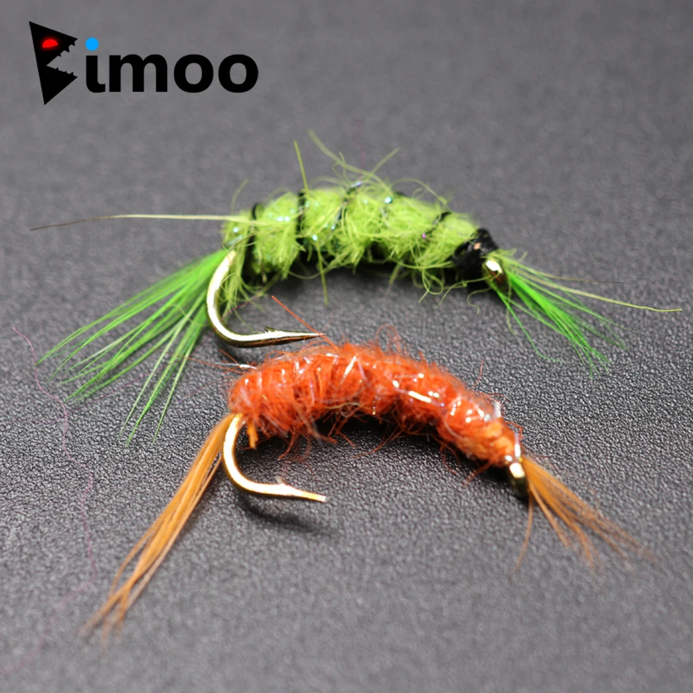

Bimoo 10PCS #14 Scud Cray Orange / Green Big Tailwater Trout Fishing Shrimp Buffet Fly Fishing Bait