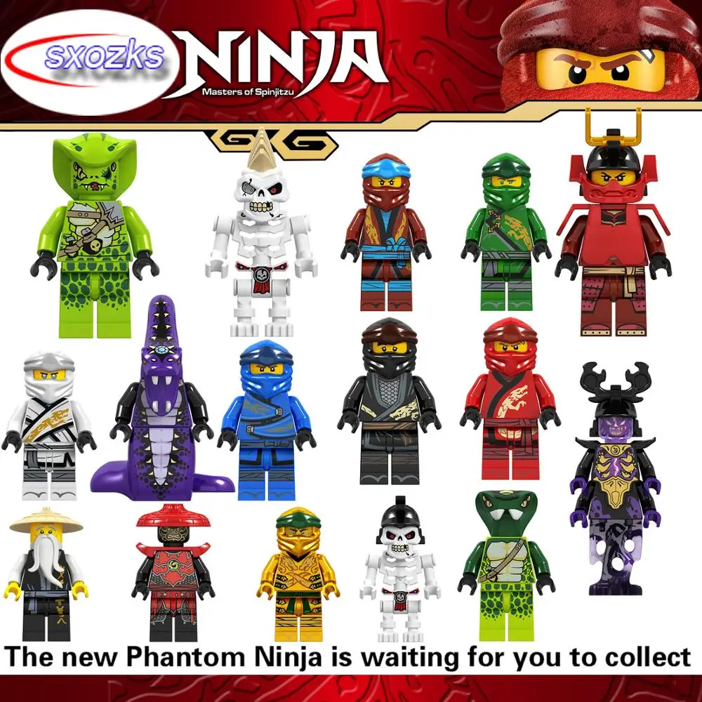 Legoingly ninjogoes строительные блоки змеи Джей Зейн Ллойд нуккал чокун змея скелет