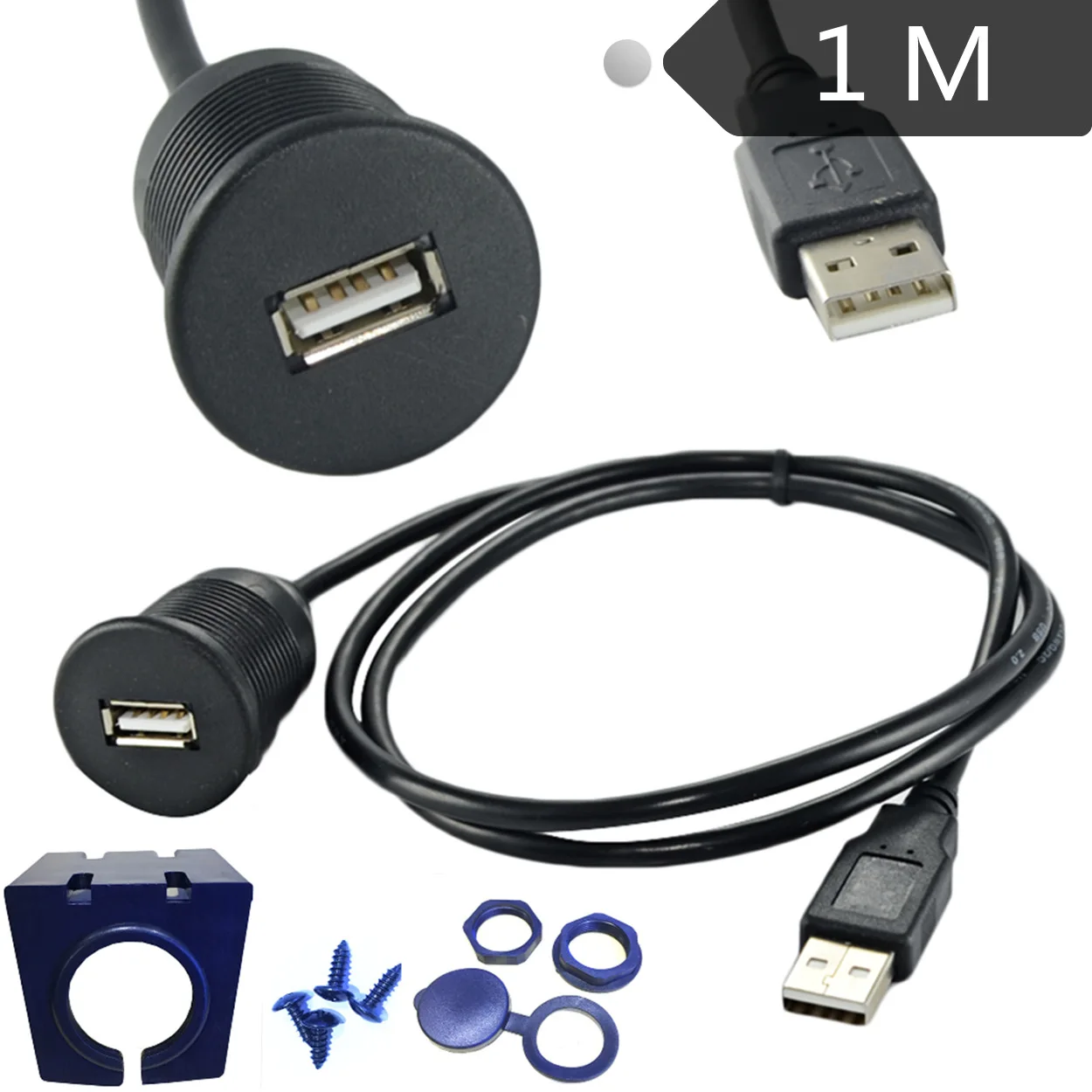 USB водостойкий кабель Автомобильная панель аудио удлинитель Usb для автомобиля 1