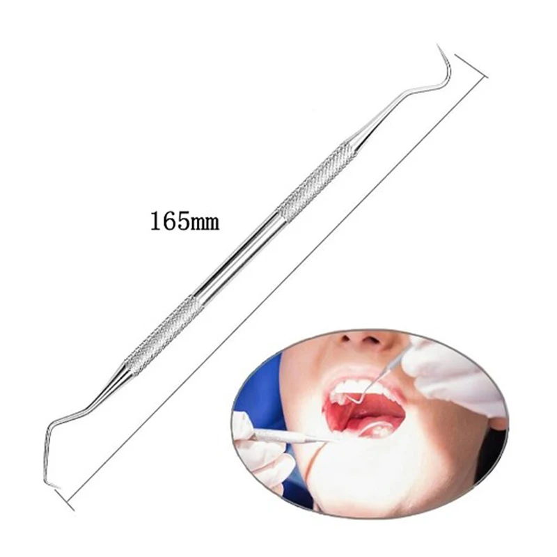 

5pcs Stainless Steel Dental Tools Kit Teeth Tartar Scraper Mouth Mirror Dentists Pick Tool Teeth Scaler for Personal Use