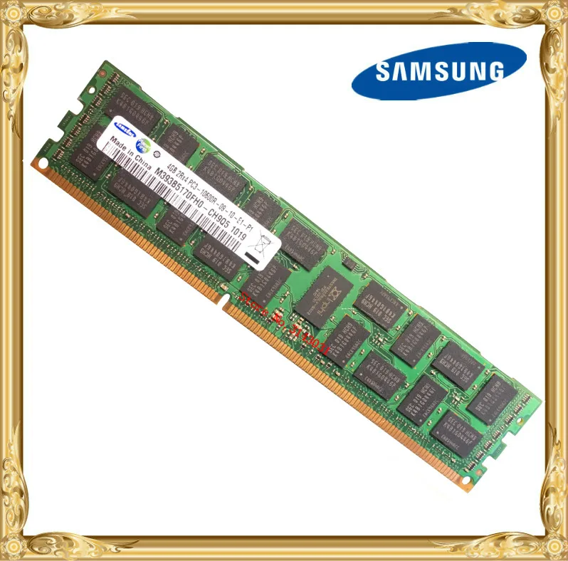 Серверная память Samsung DDR3 4 ГБ 8 1333 МГц ECC REG стандартная DIMM ОЗУ 10600 4G X58 X79