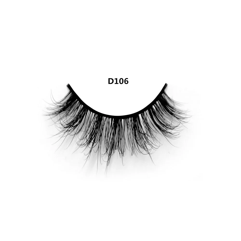 

Mink Lashes 3D Mink Eyelashes Natural False Eyelashes 1 pair Handmade Fake Eye Lashes Extension for Beauty Make-up D106