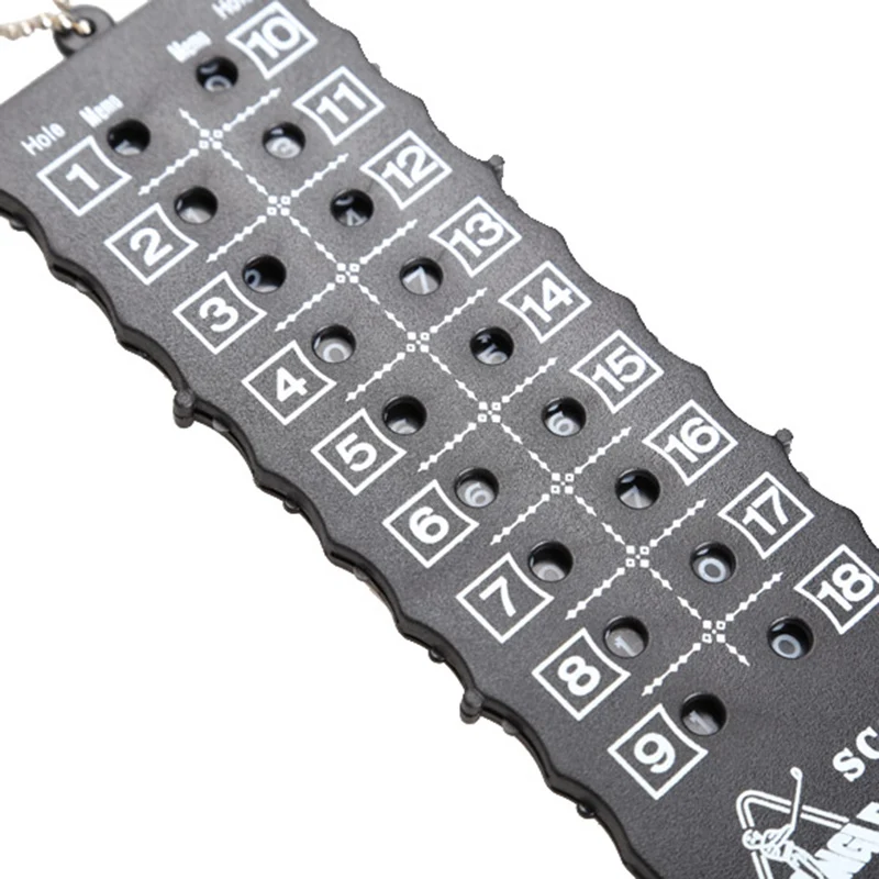 Черный 18 отверстий гольф удар счетчик хранитель с цепочкой для ключей оптовая