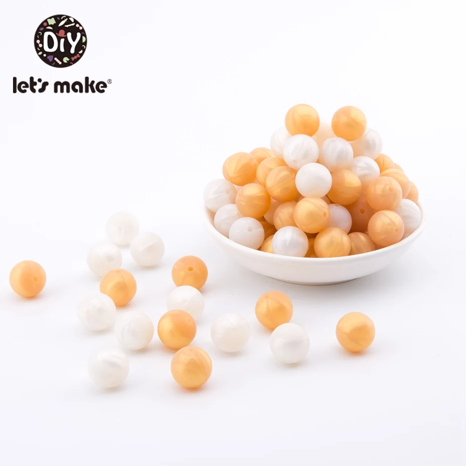 50 шт. силиконовые бусины прорезыватели для зубов 15 мм|round beads|silicone beadsmetallic beads |