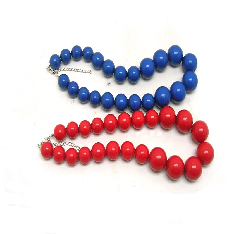 Два цвета ожерелье с акриловыми бусинами Трендовое для женщин|bead necklace|necklaces for