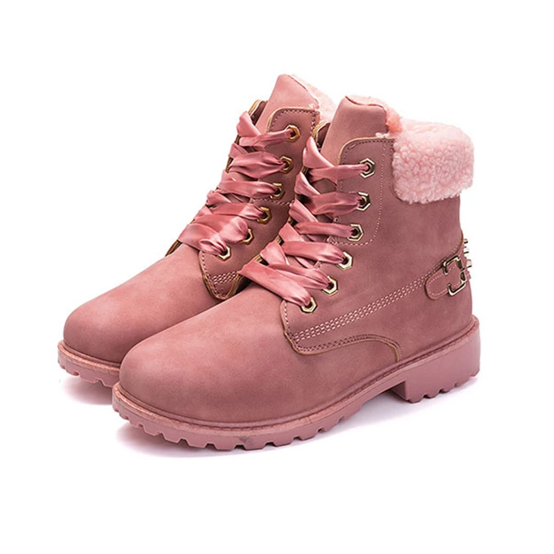 Сапоги Aleafalling женские с круглым носком повседневные однотонные ботильоны на