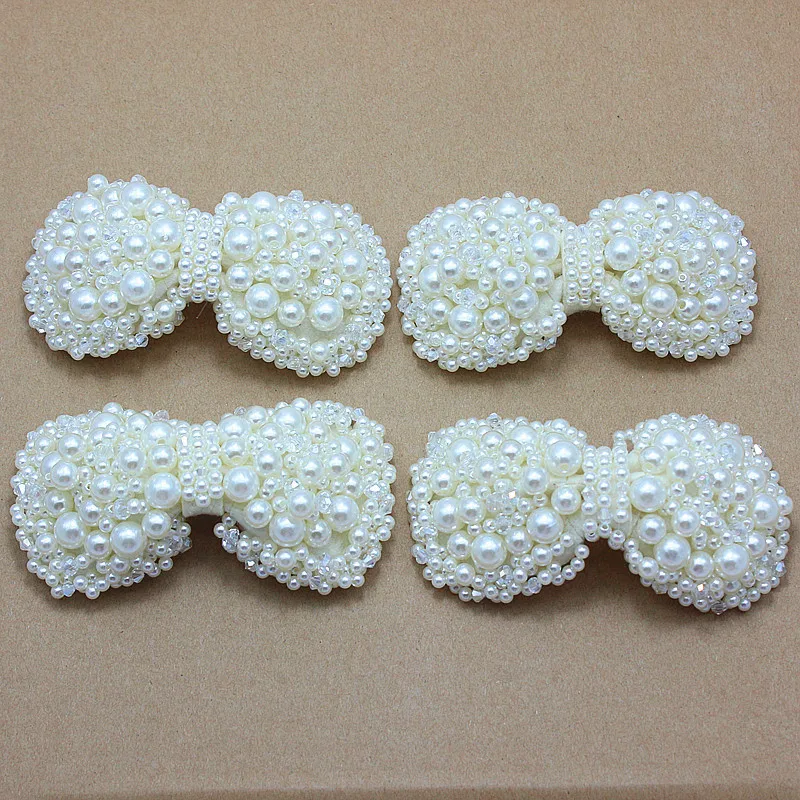 Жемчужные банты DIY бант ручной работы с бусинами и стразами для девушки повязка