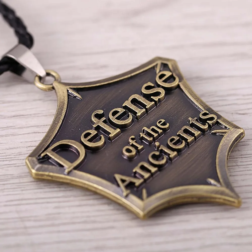 Онлайн игра DOTA 2 ожерелье Защита древних сплавов щит Подвески чокер Lether link collier
