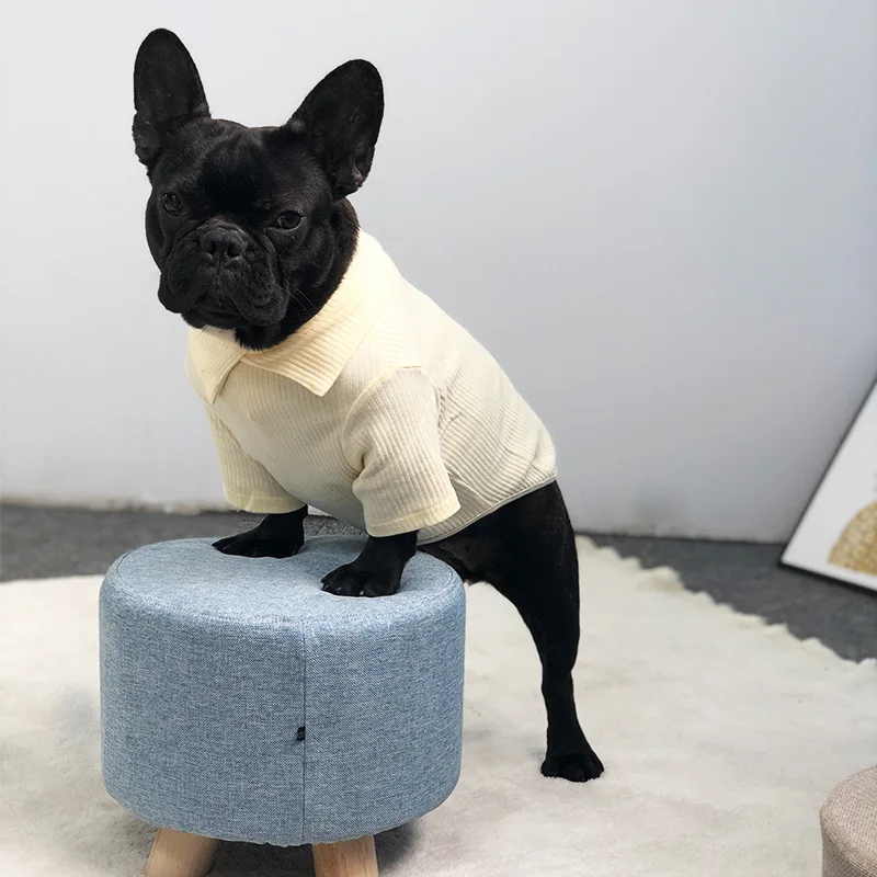 2019 Cotton French Bulldog Summer Breathable Tshirt Pet Dog Clothes for Small Dogs Pets Clothing Chihuahua Pug Costume Yorkshire | Дом и сад