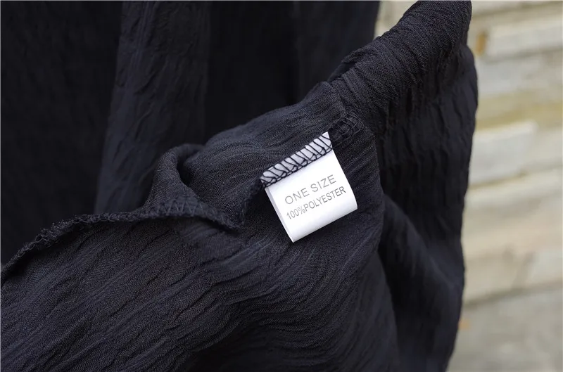 Черное однотонное пляжное платье-кафтан с v-образным вырезом и коротким рукавом