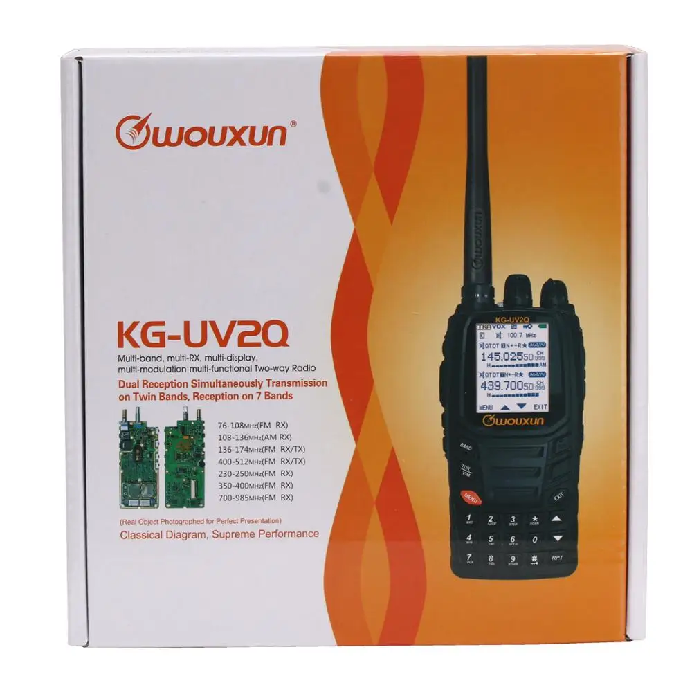 Wouxun KG-UV2Q 8 Вт Powerfrul 7 полос/Air Band перекрестный репитер Классическая схема портативная рация обновление KG-UV9D плюс комбинация