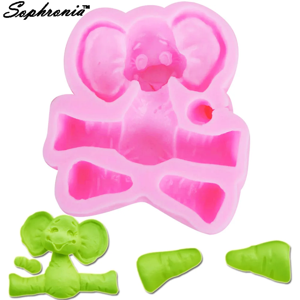 

10PCS/SET Elephant Chocolate Molds Cookie Embossed Silicone Cake Mold Biscuits Fondant Mould DIY Baking Decorating Tools m572-S