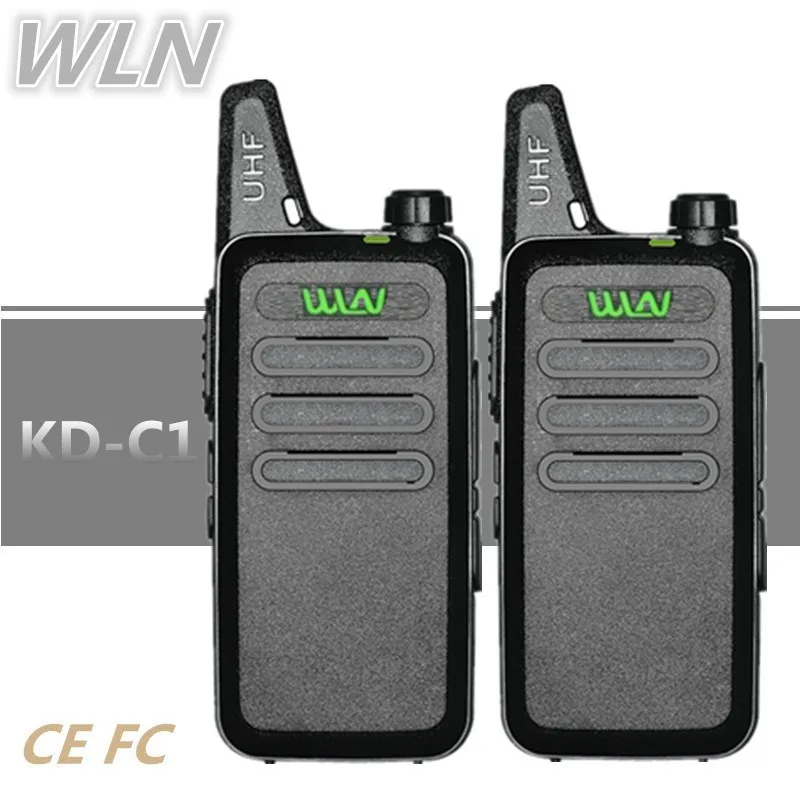 

2PCS WLN KD-C1 5W Mini Walkie Talkie Handheld HF Transceiver BAOFENG BF-T1 UHF Kids Radio Comunicator Ham CB Radio Station