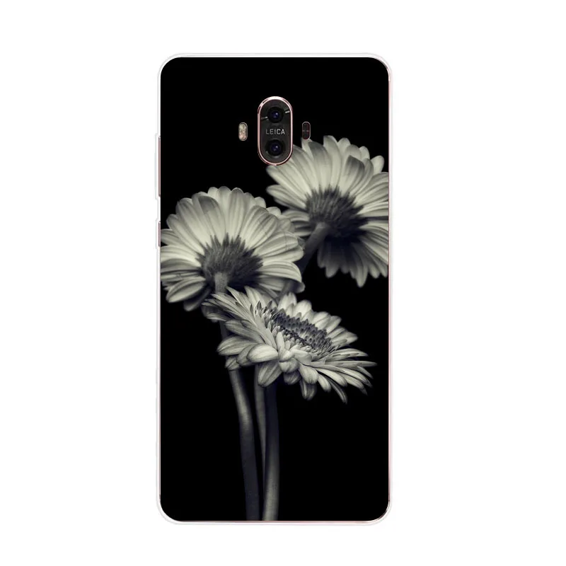Чехол для huawei mate 10 силиконовый чехол с цветами изображение растительности мягкая