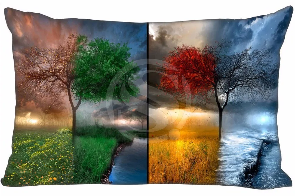 

New Animation landscape #1 Pillowcase Custom Zippered Rectangle Pillow Cover Cases Size 40x60cm (Two sides) T831&w#q2