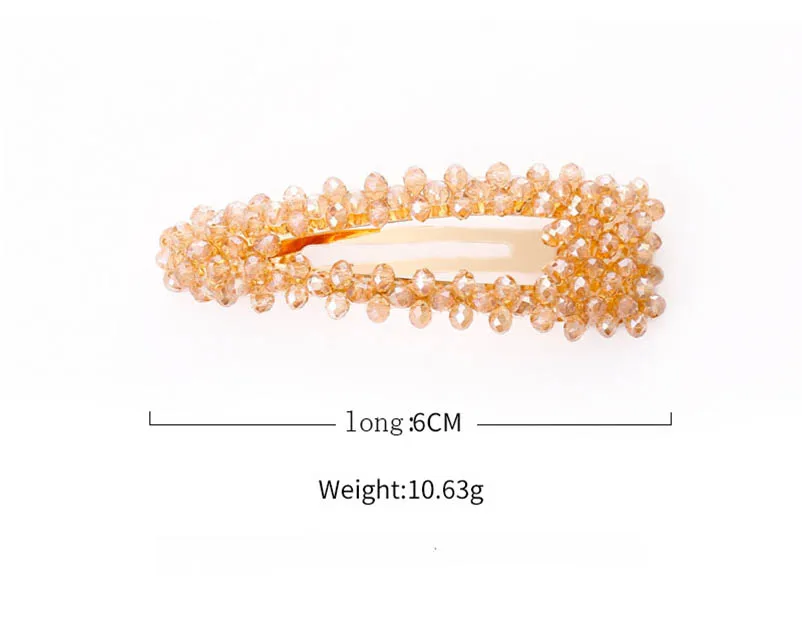 2019 Ins новый искусственный кристалл утка клипсы для волос прозрачный розовый