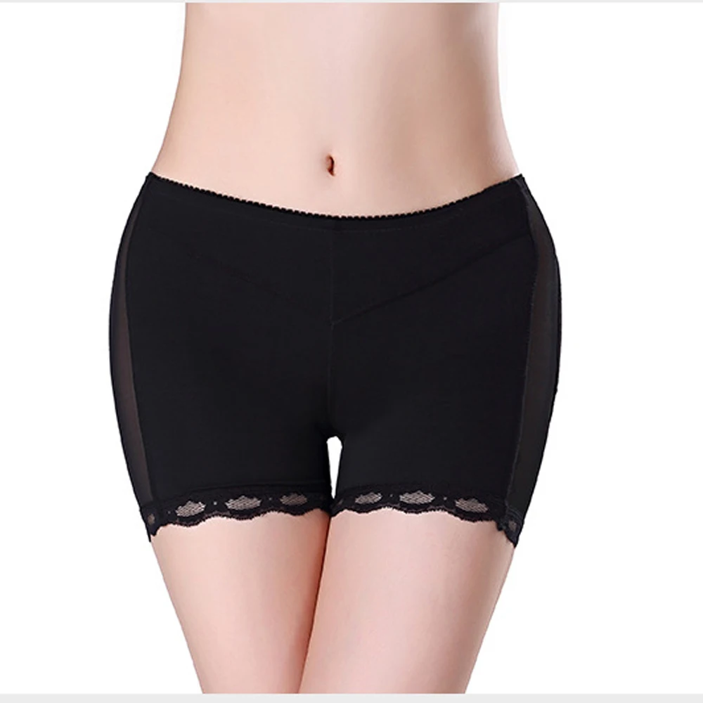 Черный Для женщин Краткое пуш-ап Body Shaper Для женщин животик Buttlifter Управление трусики Анальная пробка улучшитель талии тренер нижнее белье для S-3XL