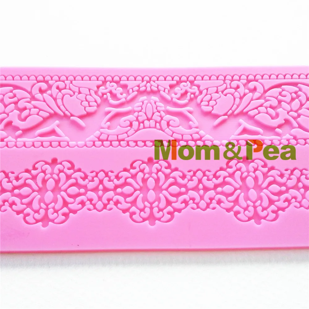 Бесплатная доставка силиконовая кружевная форма Mom & Pea GX131 украшение для торта в