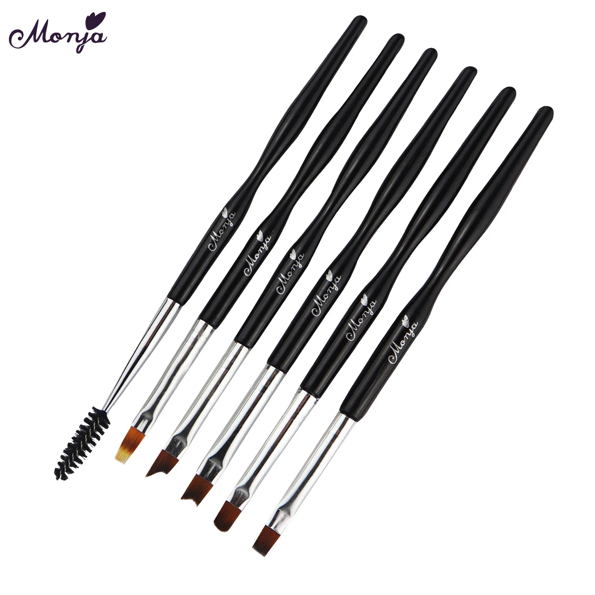 Monja дизайн ногтей Французский цветок луна улыбка в форме градиента цвет