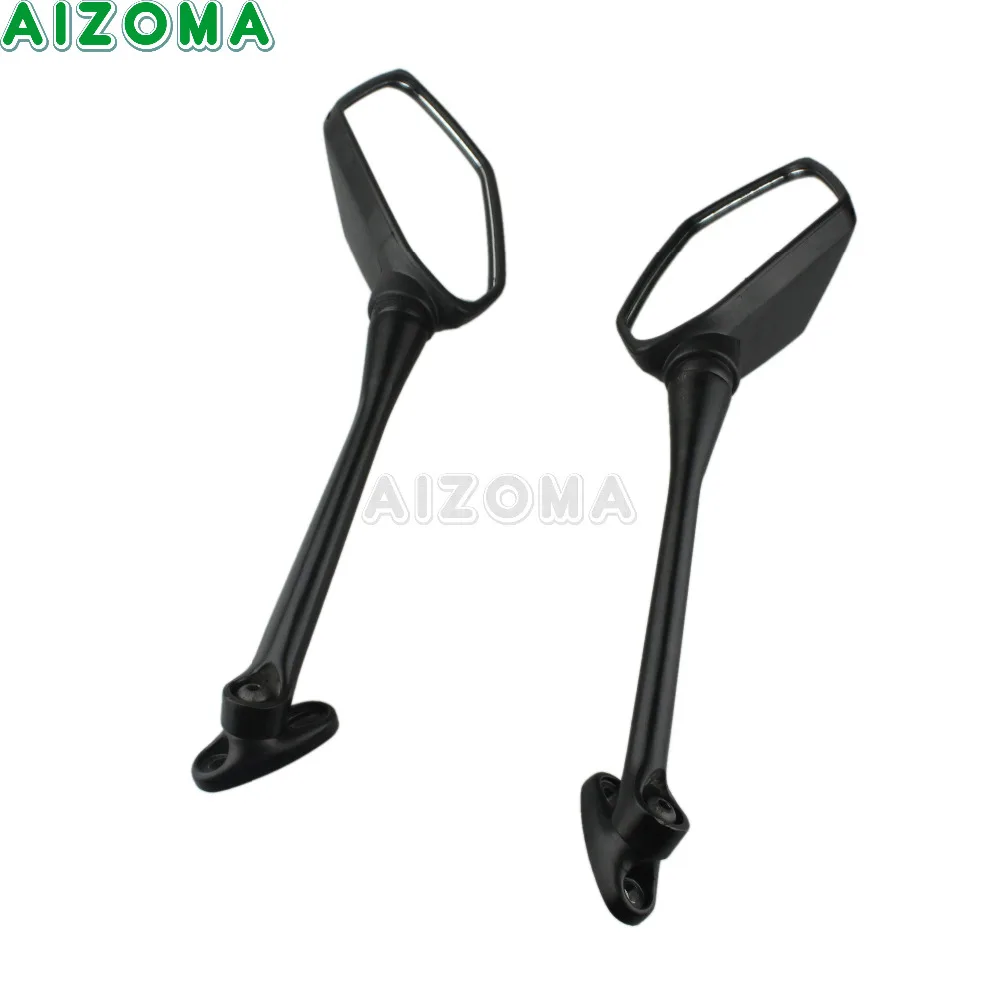 Motorcycles Black Left&ampRight Side Rearview Mirrors Street Bike Long Stem Rear View Mirror for Honda CBR250 CB1300S 2003-2012 |