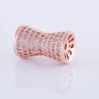 Высокое качество талии барабаны форма дизайн микро проложить CZ горный хрусталь бусины для DIY ювелирных изделий Золотой пробки разделитель бусин оптом