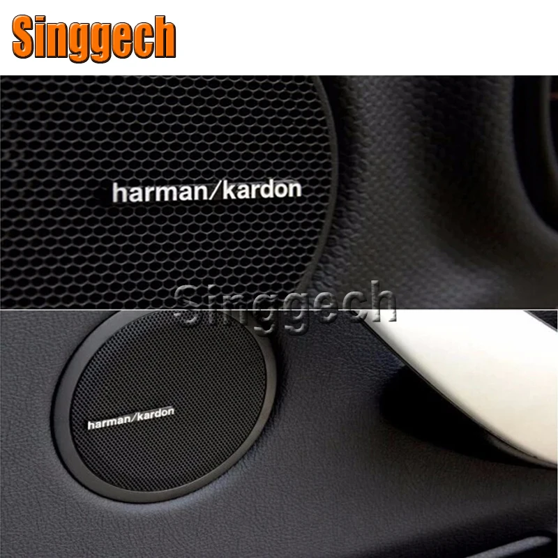 4/10 шт. автомобильные звуковые наклейки Harman/kardon Стайлинг для Porsche 911 Cayenne Macan Jaguar XE XF