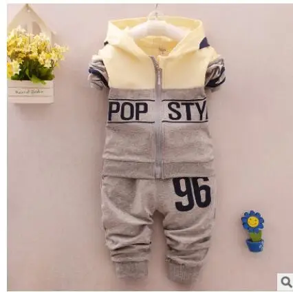 Хлопковый комплект одежды с длинными рукавами для малышей весенний недорогой