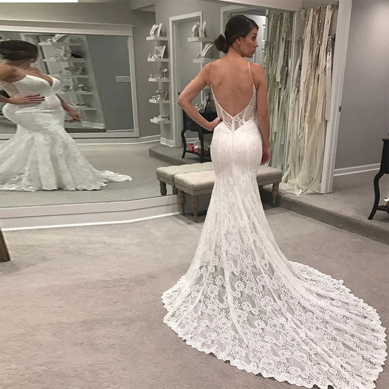 Свадебные платья на тонких бретельках белого цвета и слоновой кости Vestido De Noiva с