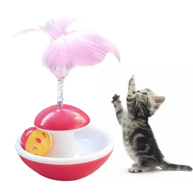 

Kitten Toy Rolling Scratching Ball Funny Pet Cat Kitten Play Dolls Tumbler Ball Pet Cat Toys Interactive Feather Ball Toy