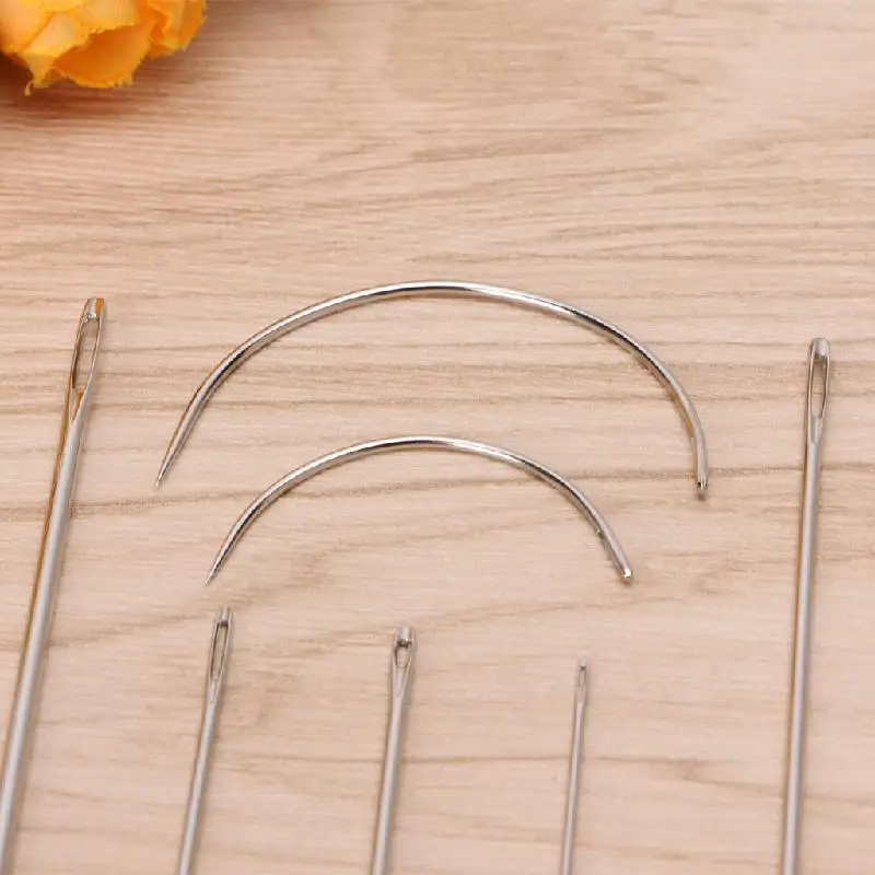 Новинка 7 шт. набор для ручной швейной иглы обивка ковры кожаный изогнутый холст |